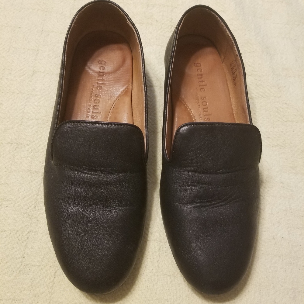 Gentle Souls black leather loafer
